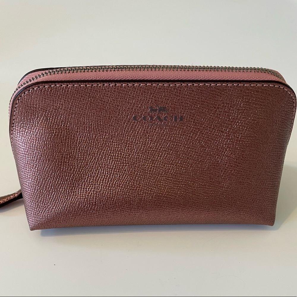 NWT Coach rosegold make up pouch